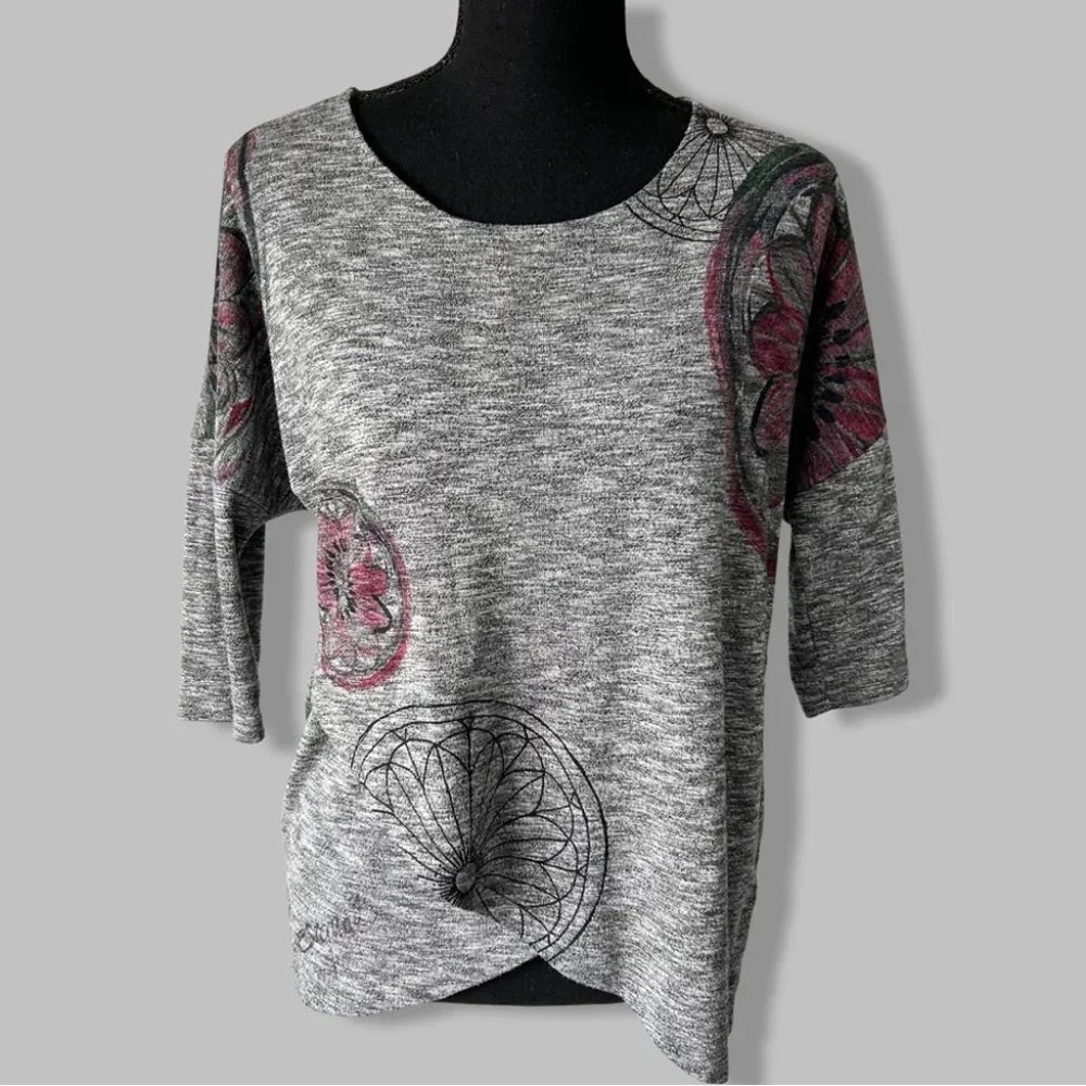 Desigual Regina Criss Cross Front Pullover Jumper Shirt